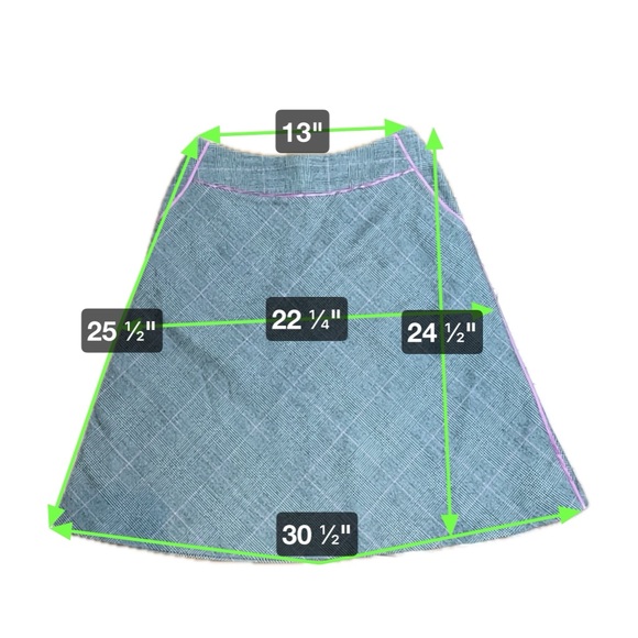 Searle Gray A-Line Skirt with Pink‎ Accents - Picture 2 of 6